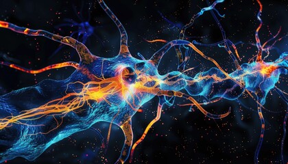 Obraz premium Abstract Neuron Cell Structure