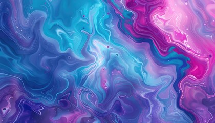 Obraz premium Abstract Swirls of Pink and Blue Paint
