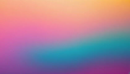 Abstract gradient background with soft transition from orange to pink, blue and purple.