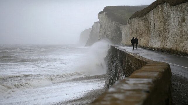 person walking on the beach