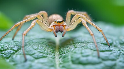 The Oxyopes salticus, commonly known as the striped lynx spider, is a fascinating species with distinctive markings.