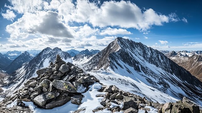 The peak of Mount Serles in the Seven Summits Stubai offers a breathtaking alpine landscape.