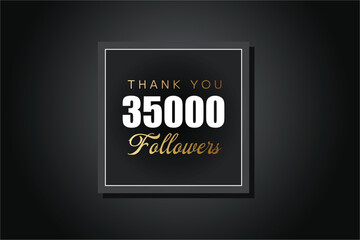 35000 OR 35K followers celebration. Thank you 35000   followers congratulation template banner. banner for social 35K friends and followers. celebrate subscribers and followers.
