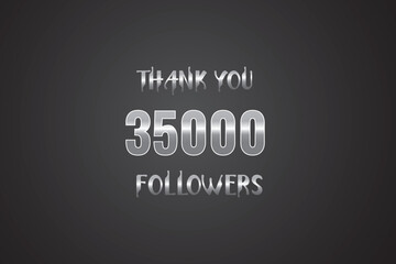 35000 OR 35K followers celebration. Thank you 35000   followers congratulation template banner. banner for social 35K friends and followers. celebrate subscribers and followers.
