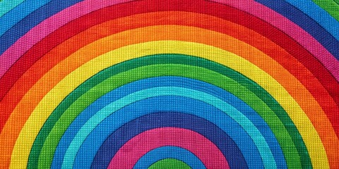 Obraz premium Vibrant rainbow patterned fabric, colors, rainbow, bright, colorful, textile, material, design, texture, vibrant, vibrant