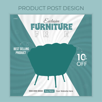 Modern Product social media post design template
