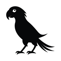 Illustration of Walking Parrot silhouette  