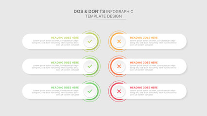 Dos and Don’ts Comparison Modern Infographic Design Template