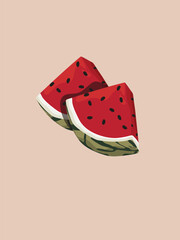 watermelon vector illustration