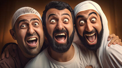 Three Arab Comedians on Film Poster Design