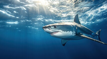 Fototapeta premium Great White Shark Underwater