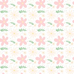 cute flower floral seamless pattern background