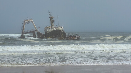 Schiffwrack an der Küste Namibias