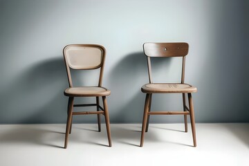 a retro vintage chair, isolated, furniture,seat,  mid-century, classic, antique, wood, leather, upholstery, design, decor, style, comfort, armchair, lounge, craftsmanship, minimalist, modernist