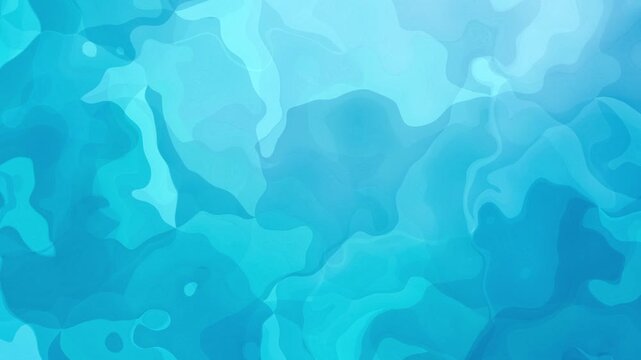 Mesmerizing Blue and Turquoise Abstract Background: A Psychedelic Swirl of Fluid, Amorphous Shapes