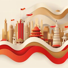 Indonesia independent day copy space