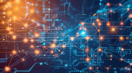 Obraz premium Web 3.0 nodes facilitating blockchain transactions, efficient and interconnected.