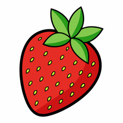 Obraz premium strawberry vector illustration