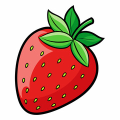 Obraz premium strawberry vector illustration