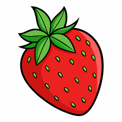 Obraz premium strawberry vector illustration