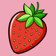 Obraz premium strawberry vector illustration