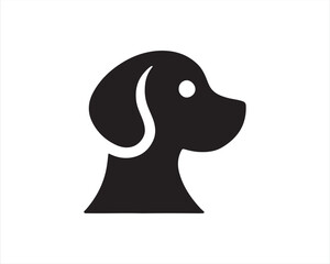 Dog head icon. Silhouette simple. Flat style. Cartoon dog face. Logo design template. Vector illustration Animal Logotype concept.