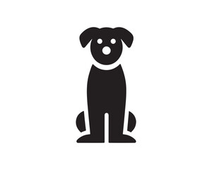 Dog head icon. Silhouette simple. Flat style. Cartoon dog face. Logo design template. Vector illustration Animal Logotype concept.