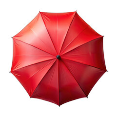 Red umbrella top view isolated on transparent background