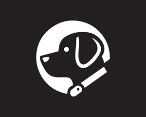 Dog head icon. Silhouette simple. Flat style. Cartoon dog face. Logo design template. Vector illustration Animal Logotype concept.