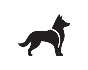 Dog head icon. Silhouette simple. Flat style. Cartoon dog face. Logo design template. Vector illustration Animal Logotype concept.