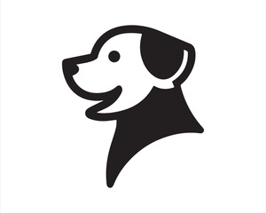 Dog head icon. Silhouette simple. Flat style. Cartoon dog face. Logo design template. Vector illustration Animal Logotype concept.