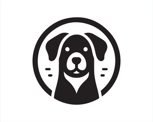 Dog head icon. Silhouette simple. Flat style. Cartoon dog face. Logo design template. Vector illustration Animal Logotype concept.
