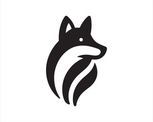 Dog head icon. Silhouette simple. Flat style. Cartoon dog face. Logo design template. Vector illustration Animal Logotype concept.