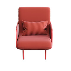 armchair isolate on a transparent background, comfortable furniture for home interior, 3D illustration, cg render
