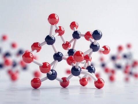 3D rendering, dipeptide molecular structure