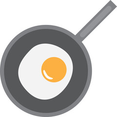 Fried egg cartoon vector. character design. wallpaper. free space for text. copy space.