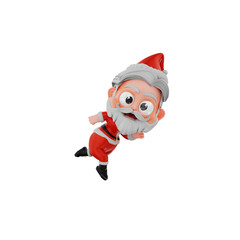 3d cute character santa claus