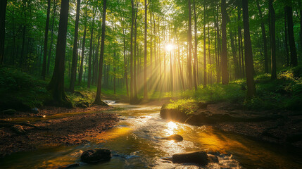 Obraz premium morning in the forest