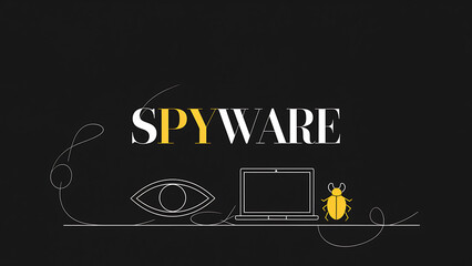 Illustration of the word spyware