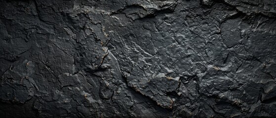 Fototapeta premium Rough Dark Stone Surface with Textured Cracks and Crevices