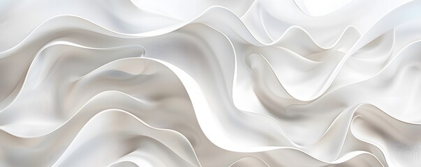 Abstract White Wavy Pattern with Subtle Texture