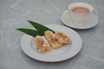 Tiwul is a traditional food from Gunung Kidul which is made from processed cassava