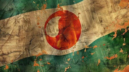 Vintage Waving Bangladesh Flag Design for Independence Day Celebration