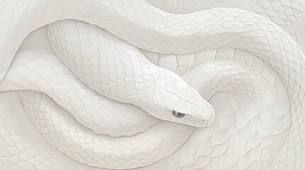 white snake head with white skin color
