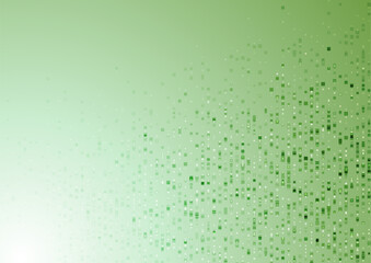 Bright green minimal dotted square lines abstract halftone background. Geometric tech concept vector design