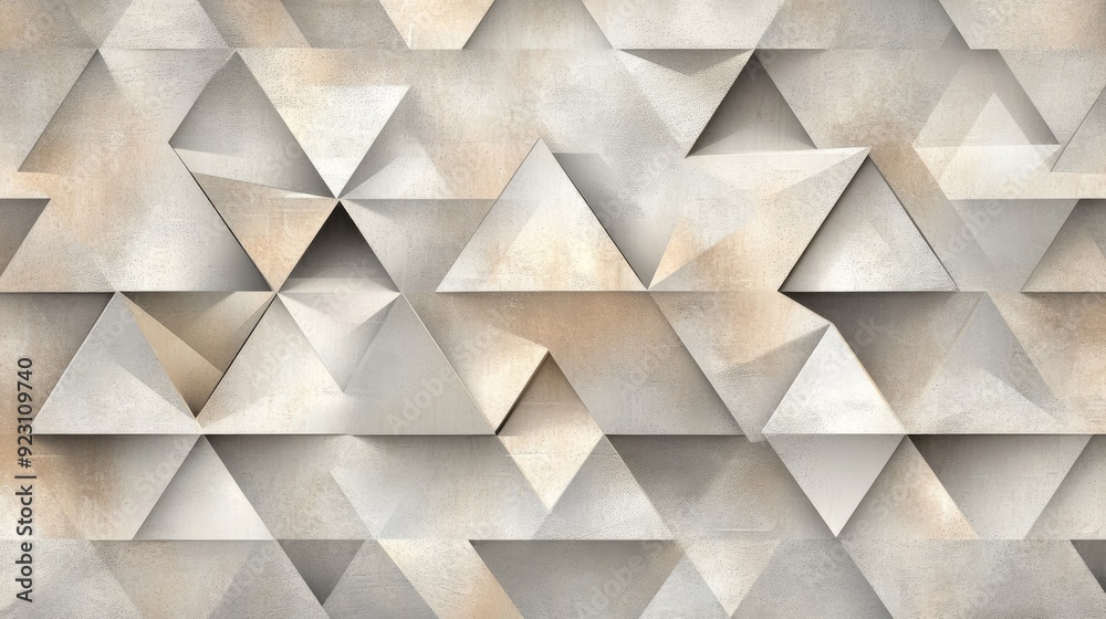 Poster Abstract seamless background featuring triangles with subtle shadows, creating a modern and dynamic texture for websites and banners.