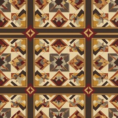 Fototapeta premium Seamless pattern of kitchen rugs and mats