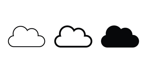 Cloud icon set vector. Cloud sign and symbol. Cloud icon collection.