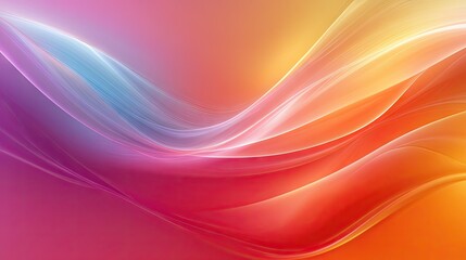 Obraz premium Colorful abstract background with smooth, flowing curves and blended hues. Great for creating a sense of movement in banners, presentations, and artistic graphics.
