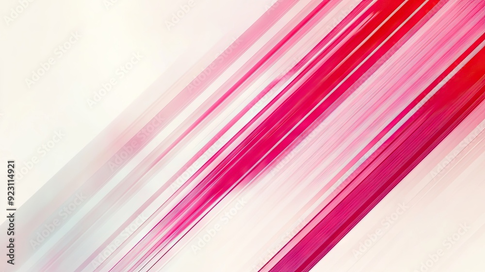 Poster dynamic abstract design with red and white stripe lines over a gradient white background. modern and